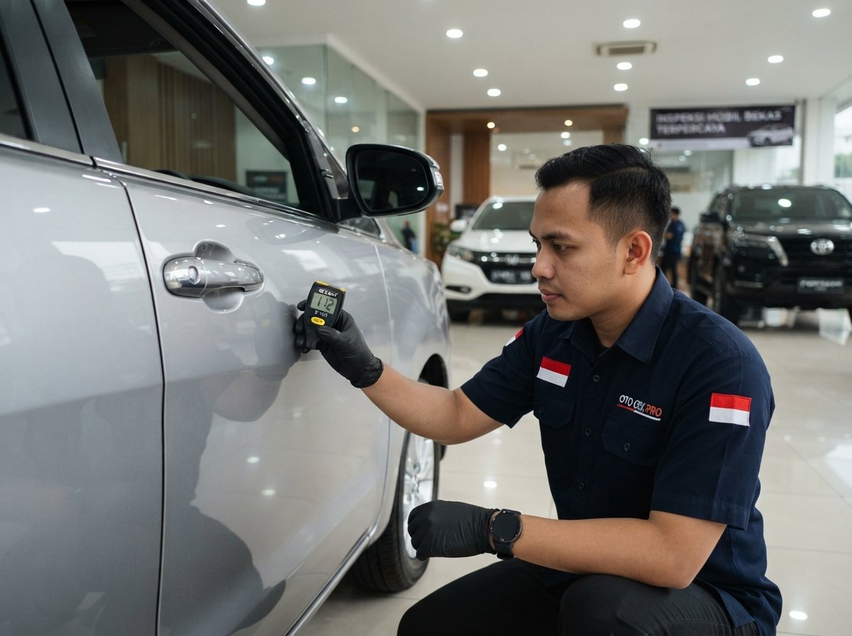 Inspeksi bodi dan struktur mobil bekas